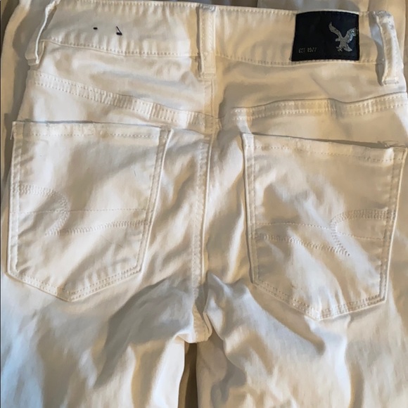 All white american eagle jegging jeans size 0 - Picture 5 of 6